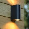 Lucide BOOGY - Wandspot / Wandlamp Binnen/Buiten - 2xGU10 - IP44 - Zwart - Afbeelding 3