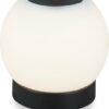 BRILONER - POKA - LED Tafellamp Oplaadbaar - Dimbaar - Glas - Snoerloos - Touch - 3W - zwart - Ø16cm