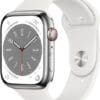 Apple Watch Series 8 - 4G - 45mm - Zilver Roestvrijstaal - Afbeelding 3