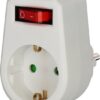 Adapterstelker geaarde 1+ schakelaar