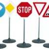 Klein Toys verkeersborden - 5 stuks - 25x25x73 cm - ideaal voor verkeerseducatie