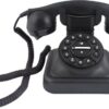 Profoon D-SIGN GRAHAM Retro telefoon - Uniek design met mechanische bel - Zwart