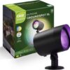 Calex Smart Outdoor LED XL Grondspot - Slimme Tuinverlichting Waterdicht - Prikspot - RGB en Warm Wit Licht - Tuinspot 9W - Zwart