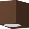 Calex Wandlamp Downlight Sanremo - GU10 - IP54 Water- en Stofbestendig - Geschikt voor Binnen en Buiten - Eenvoudige installatie - Rechthoek - Roestkleur - Afbeelding 3
