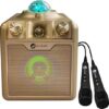 N-GEAR Disco Star 710 Gold - Bluetooth Speaker - Karaoke Set - Party Box met Sterrenprojector & 2 Microfoons