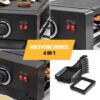 Tristar Gourmetstel RA-2736 - Gourmet- 8 personen - Met extra hittebron - Gourmetstel met unieke pizzastand - Bakplaat - PFAS vrij - Zwart - Afbeelding 3