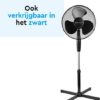 BRASQ Statiefventilator Wit Ø 40 cm Stille Ventilator Staand - Aircooler - Waaier - Fan - 3 snelheden - Verstelbaar en kantelbaar - Afbeelding 2