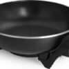Tristar Elektrische Wok PZ-9130 - Elektrische hapjespan 4,5 liter – Elektrische koken inclusief deksel - 1500W - Zwart - Afbeelding 3