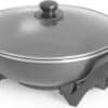 Tristar Elektrische Wok PZ-9130 - Elektrische hapjespan 4,5 liter – Elektrische koken inclusief deksel - 1500W - Zwart