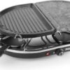 Princess Gourmetstel 162710 - Raclette Oval Steengrill Party – Bakplaat en Steengrill – 8 personen - 2 meter snoer - Regelbare thermostaat - 1200W - 8 pannetjes - Afbeelding 3
