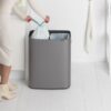 Brabantia Bo Touch Bin Prullenbak - 2 x 30 liter - Afvalscheiding - Platinum - Afbeelding 2
