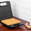 Lafe wafelijzer voor 4 Brusselse wafels met anti aanbaklaag en cool touch handvat - Automatische thermostaat - 1400W - Afbeelding 3