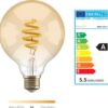 Hombli Smart Filament Bulb - E27 G95 - Amber - Globe - Warm wit licht - Vintage look - Wifi - 1 Stuk - Afbeelding 3