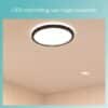 Philips SuperSlim badkamer plafondlamp - zwart - rond - 18 W - Afbeelding 3
