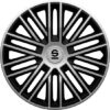Sparco Wieldoppen Bergamo 16 Inch Abs Zilver/zwart 4 Stuks