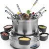 Princess Fonduepan 172680 - Elektrische fondueset - 8 personen - Olie, Kaas, Chocolade - Met sausring - 1.2 liter