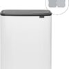 Brabantia Bo Touch Bin Prullenbak - 2 x 30 liter - Afvalscheiding - White