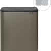 Brabantia Bo Touch Bin Prullenbak - 2 x 30 liter - Afvalscheiding - Platinum