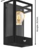 EGLO Alamonte Wandlamp Buiten - E27 - 29,5 cm - Zwart - Sensor - IP44 - Afbeelding 2