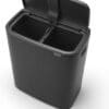 Brabantia Bo Touch Bin Prullenbak - 2 x 30 liter - Afvalscheiding - Matt Black - Afbeelding 3