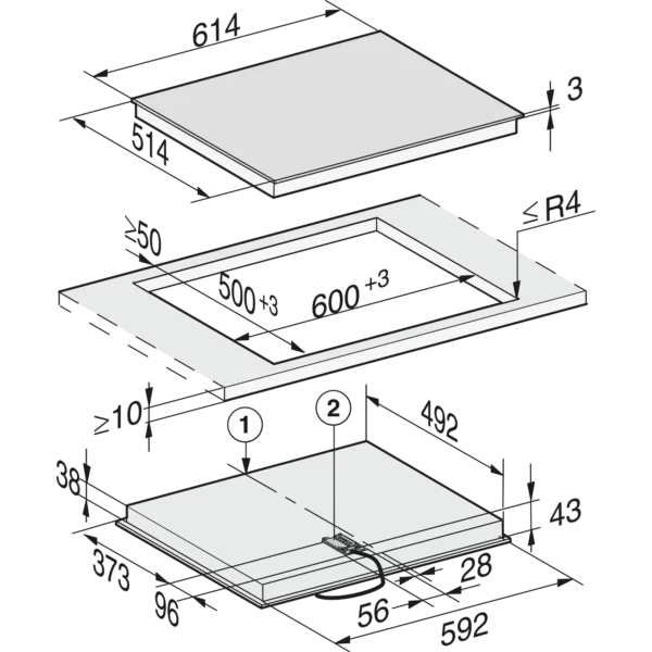 MIELE KM6521FR Keramische Kookplaat - Afbeelding 3