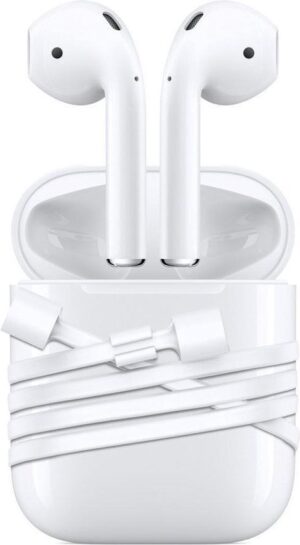 Spigen Strap Siliconen Hoesje Geschikt voor Apple AirPods 2 - Wit