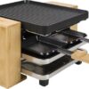 Princess Gourmetstel 162950 - Raclette Pure 4 personen - Grill & Bakplaat - Inclusief 4 pannetjes - Regelbare thermostaat - 800W - 2 meter snoer - Anti-aanbaklaag - Bamboe - Afbeelding 5