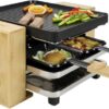 Princess Gourmetstel 162950 - Raclette Pure 4 personen - Grill & Bakplaat - Inclusief 4 pannetjes - Regelbare thermostaat - 800W - 2 meter snoer - Anti-aanbaklaag - Bamboe - Afbeelding 7