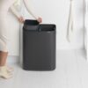 Brabantia Bo Touch Bin Prullenbak - 2 x 30 liter - Afvalscheiding - Matt Black