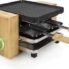 Princess Gourmetstel 162950 - Raclette Pure 4 personen - Grill & Bakplaat - Inclusief 4 pannetjes - Regelbare thermostaat - 800W - 2 meter snoer - Anti-aanbaklaag - Bamboe - Afbeelding 8