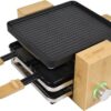 Princess Gourmetstel 162950 - Raclette Pure 4 personen - Grill & Bakplaat - Inclusief 4 pannetjes - Regelbare thermostaat - 800W - 2 meter snoer - Anti-aanbaklaag - Bamboe - Afbeelding 6