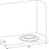 Lucide ZORA-LED - Wandspot / Wandlamp Binnen/Buiten - LED Dimb. - GU10 - 1x5W 3000K - IP44 - Wit - Afbeelding 2