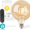 Nedis SmartLife LED Filamentlamp - Wi-Fi - E27 - 806 lm - 7 W - Warm Wit - 1800 - 3000 K - Glas - Android / IOS - Globe - 1 Stuks