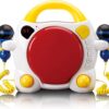 Lenco Karaokeset voor Kinderen – Draagbare CD-speler met Microfoons – Stickerblad om zelf te versieren - Afbeelding 4