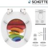 SCHÜTTE WC-Bril 80120 COLORFUL STONES - MDF-Hout - Soft Close - Verchroomde Scharnieren - Belastbaar tot 175 kg - Decor - 3-zijdige Print - Afbeelding 2
