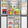 Hisense RQ5P470SAFE - Cross-door koel-vriescombinatie - My Fresh Choice - Metal-Tech Cooling - Dual-Tech Cooling - Inhoud 483 Liter - Zwart - Afbeelding 4