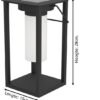 EGLO Usigni Solar Tafellamp Buiten - Zonne-energie - LED - 28 cm - Zwart/Wit - Oplaadbaar - Afbeelding 3