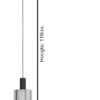 EGLO Gorosiba - Hanglamp - E27 - Ø 15 cm - rookglas - Zwart