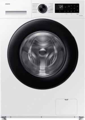 Samsung WW80CGC04AAEEN 8 kilo, 1400 toeren, A label, smart things, White body, Black Panel, Black Door