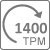 Toerental 1400 rpm