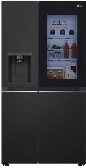 LG InstaView GSGV80EPLD, Vrijstaand, Amerikaanse deur, Zwart, Grafiet, 2 deur(en), Touch, LED