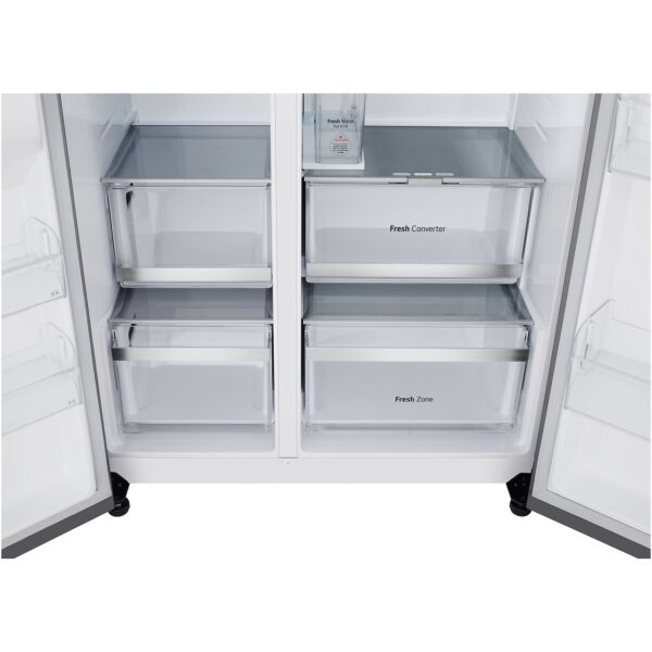 LG GSLE81PYBD - Amerikaanse koelkast - breedte 91.3 cm - hoogte 179 cm - inhoud 628 l - NoFrost - Afbeelding 4