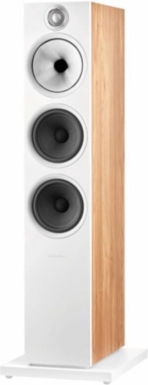 Bowers & Wilkins 603 S2 AE – Wit en Eik – Vloerstaande Luidspreker - Per Stuk