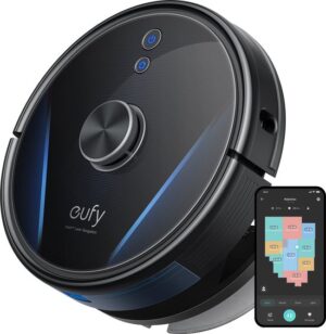 eufy RoboVac LR30 Hybrid+ robotstofzuiger en dweil, iPath Laser Navigation, 3000Pa-zuigkracht