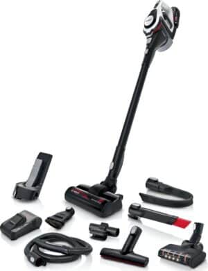 Bosch Serie 8 BSS825ALL steelstofzuiger & elektrische bezem Batterij/Accu Droog Zakloos Zwart, Wit 5 Ah