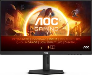 AOC Q27G4X - QHD Fast IPS Gaming Monitor - 180hz - Verstelbaar - 27 inch